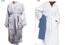 Baumwoll-Micro Bademantel